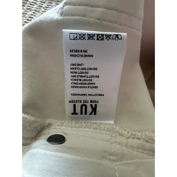 NWT Kut from the Kloth Reese High Rise Reese Ankle Straight Metallic Silver - Picture 7 of 9